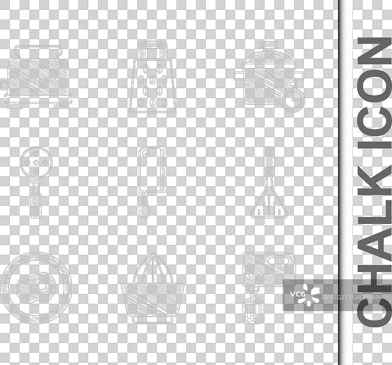 电动肉切刀和柑橘水果榨汁机套装图片素材