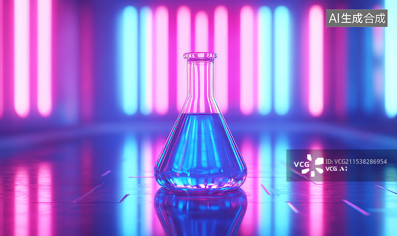 【AI数字艺术】科学实验室医疗研究医学化学实验健康背景图片素材