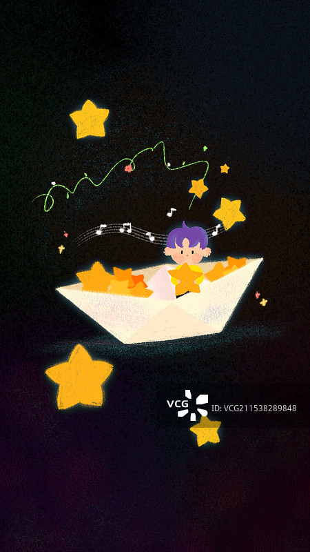 梦幻小船图片素材