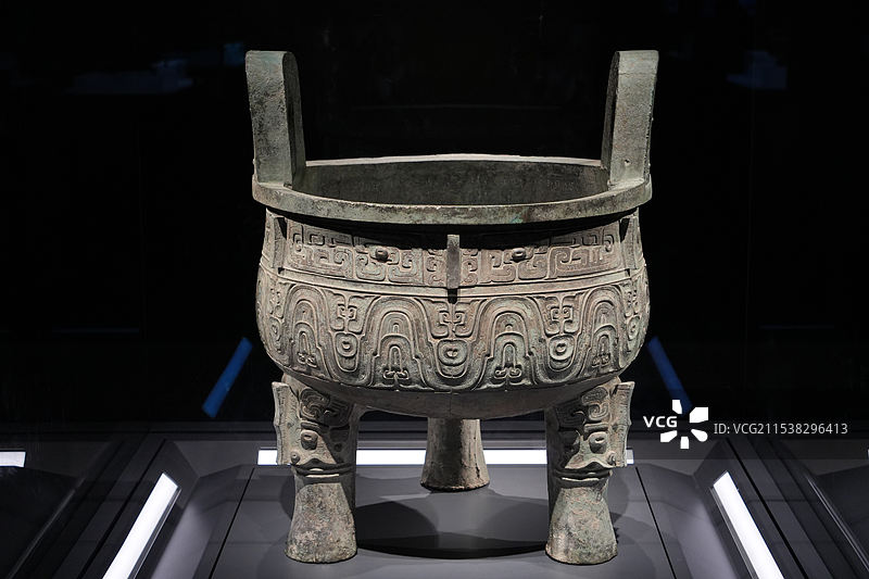 大克鼎，上海博物馆东馆，青铜器馆，禁止出境战略文物图片素材