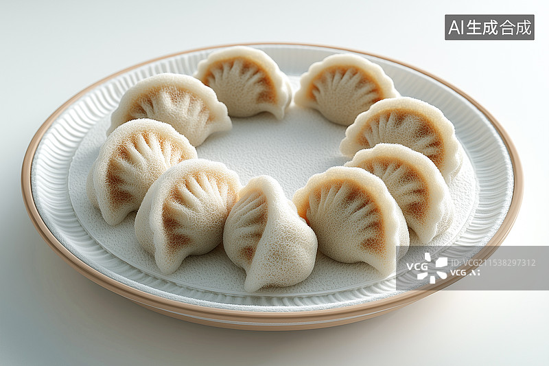 【AI数字艺术】新春元素美食年夜饭饺子图片素材
