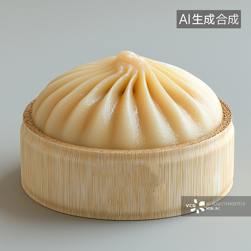 【AI数字艺术】新春元素美食蟹黄汤包图片素材