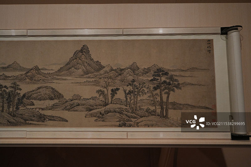 元代顾园《丹山纪行图》，上海博物馆东馆，中国历代绘画馆图片素材