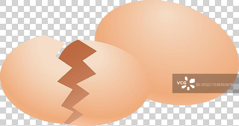 鸡蛋和打碎的鸡蛋壳图片素材