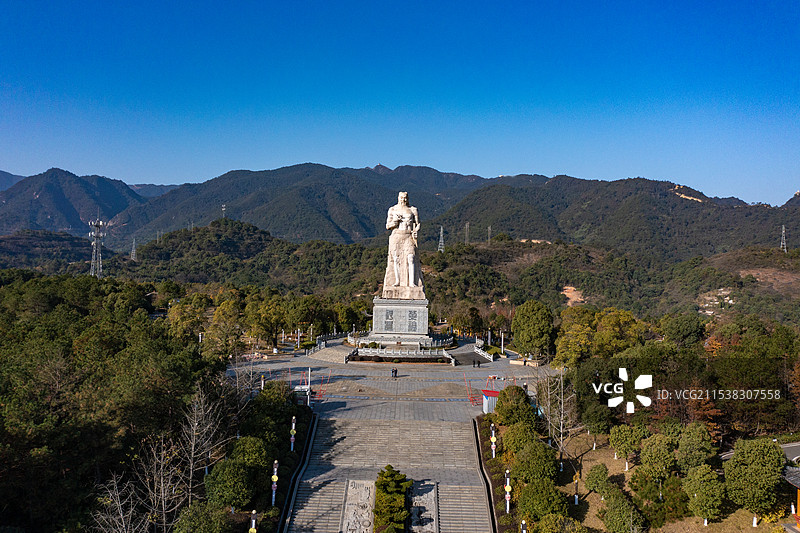 航拍湖南株洲茶陵县茶祖文化园图片素材