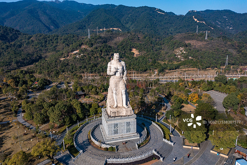 航拍湖南株洲茶陵县茶祖文化园图片素材