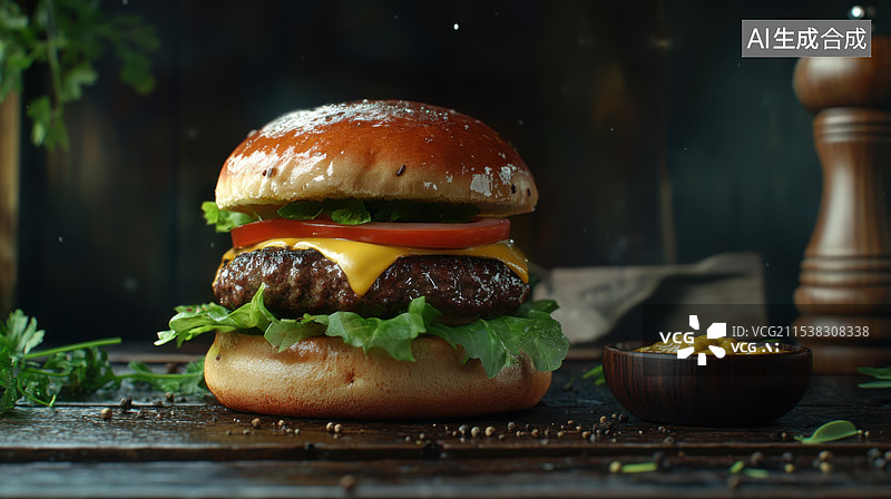 【AI数字艺术】快餐汉堡图片素材