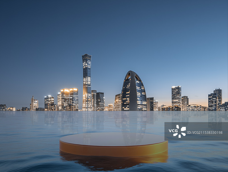 北京国贸CBD地标建筑，城市风光，大数据互联网概念背景，物联网图片素材