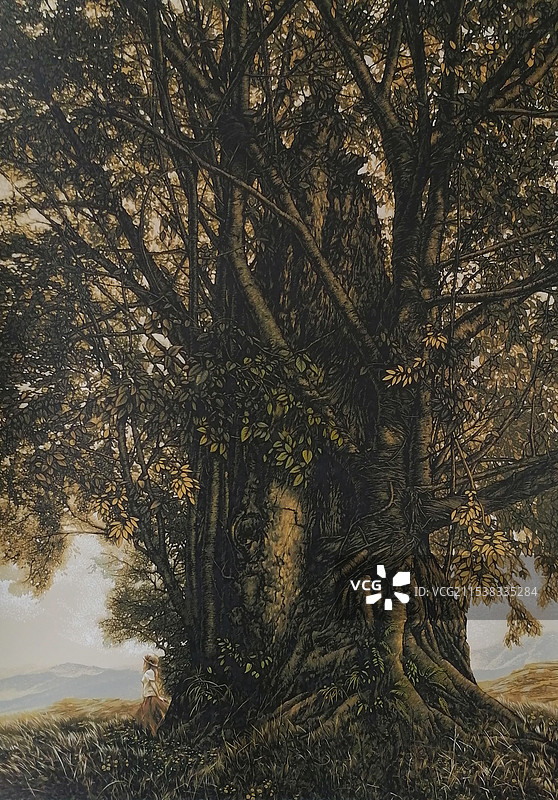 《古韵清秋》绝版油印图片素材