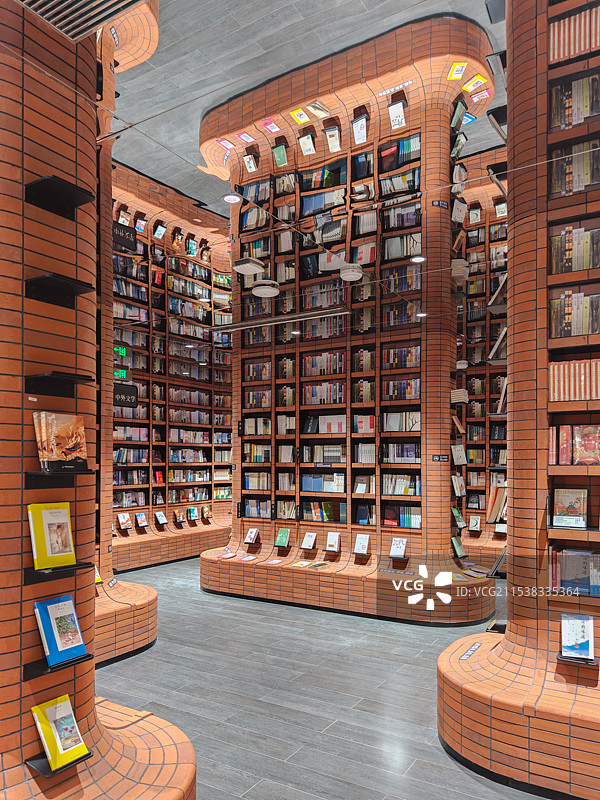 天津钟书阁书店内部图片素材