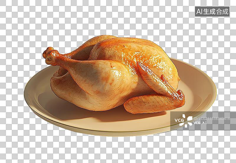 【AI数字艺术】AIGC：3D 烤鸡 年夜饭图片素材