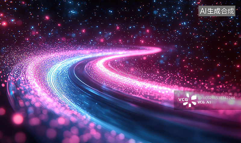 【AI数字艺术】科技感炫酷赛道创意背景图片素材