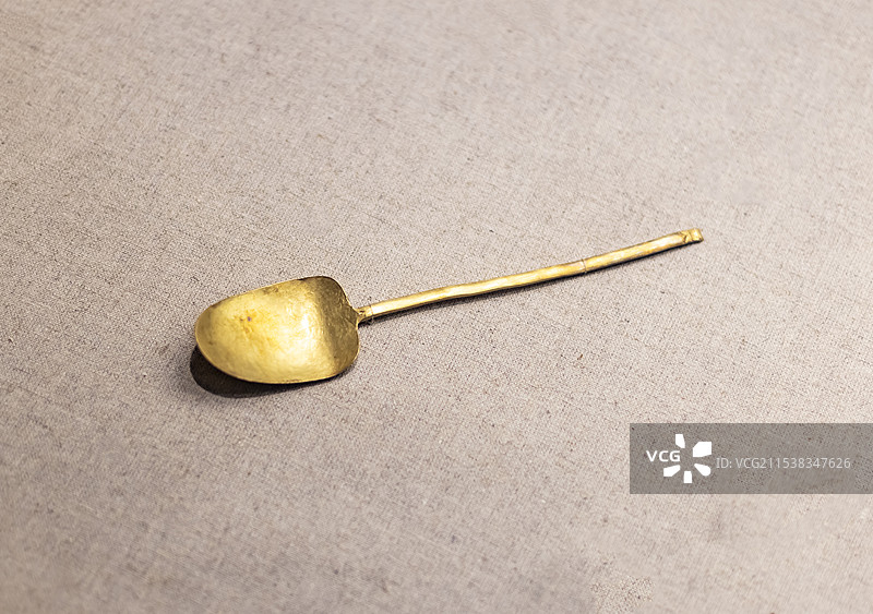 素金勺 宋 来安县山土 安徽博物院图片素材