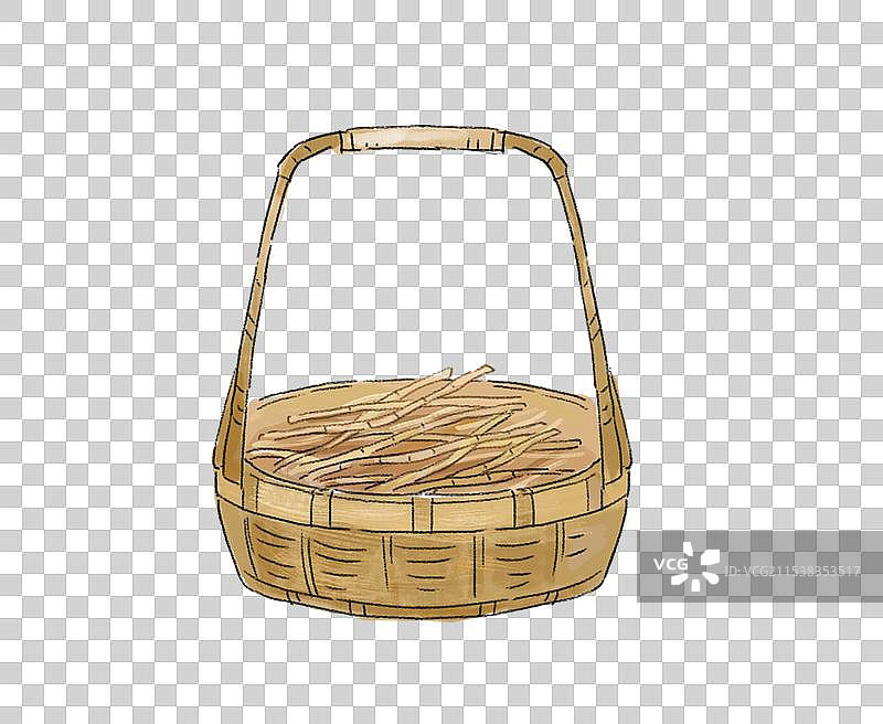 一篮鱼腥草图片素材