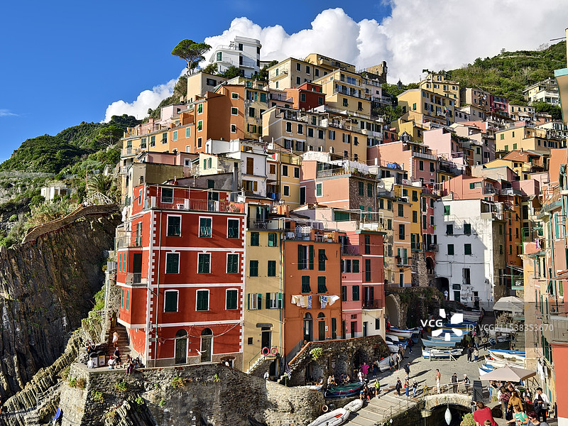 意大利著名旅游景点五渔村国家公园图片素材