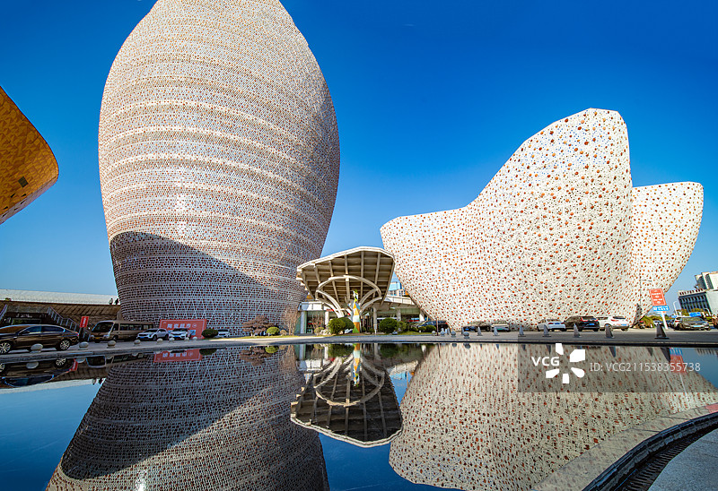 湖南株洲醴陵市陶瓷博物馆瓷谷建筑风光图片素材