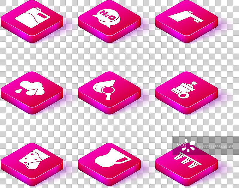 水壶和玻璃杯上的水滴与云彩图片素材