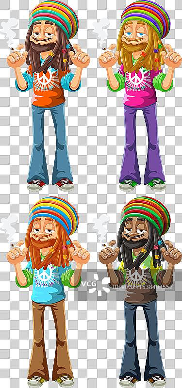 四位拉斯塔法里人物图片素材