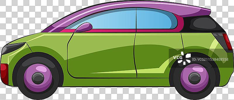 现代紧凑型车的生动图形图片素材