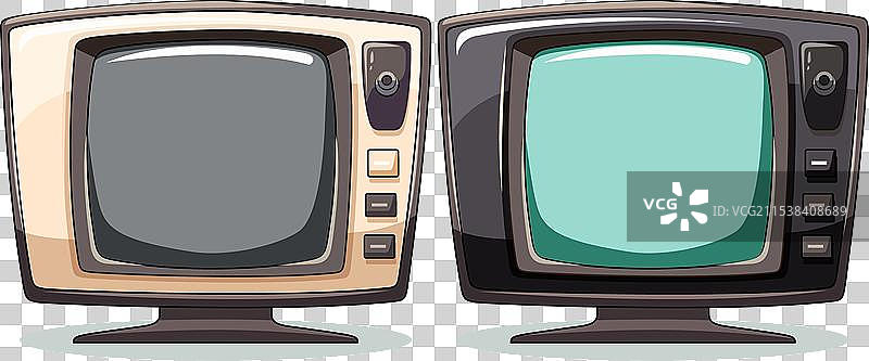 两种不同风格的电视机图片素材