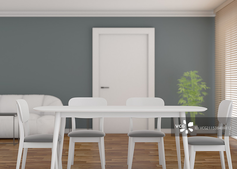 现代客厅厨房餐厅图片素材