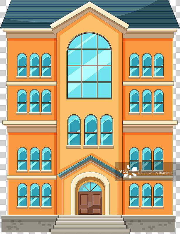 一座充满活力的多层城市建筑图片素材