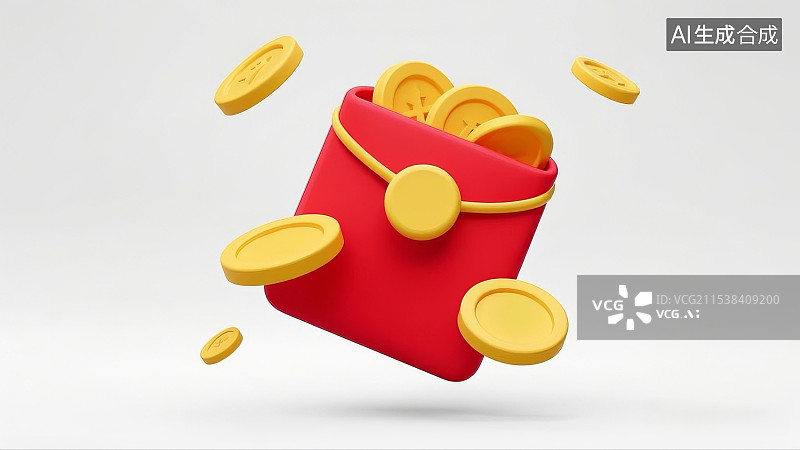 【AI数字艺术】新年红包，压岁钱，红包，春节，除夕，过年红包，过年，发红包图片素材