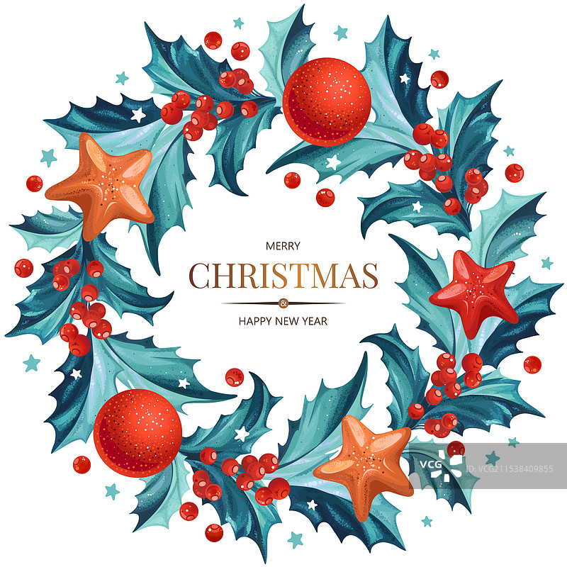 带有圣诞装饰的框架图片素材