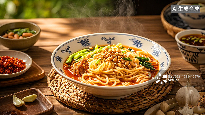 【AI数字艺术】中国美食面食面条安徽板面图片素材