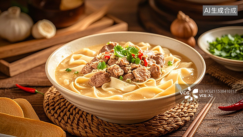 【AI数字艺术】中国美食面食面条河南烩面图片素材