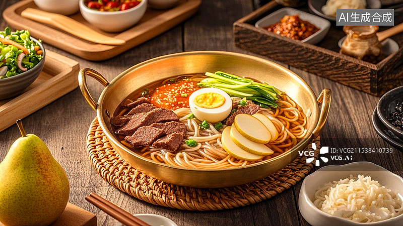 【AI数字艺术】中国美食面食面条吉林延吉冷面图片素材