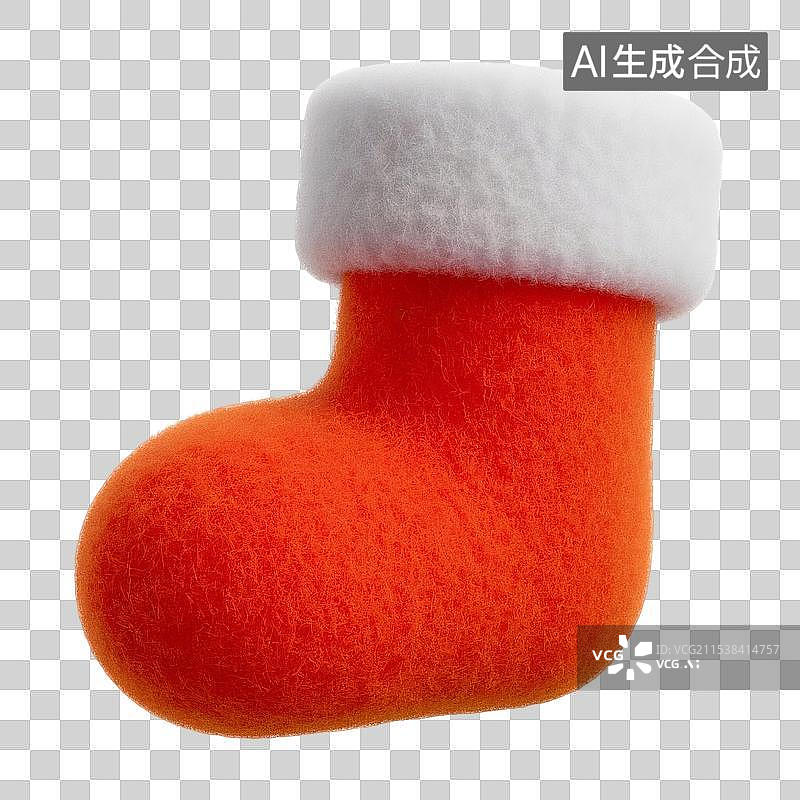 【AI数字艺术】3D毛毡婴儿袜子图标图片素材