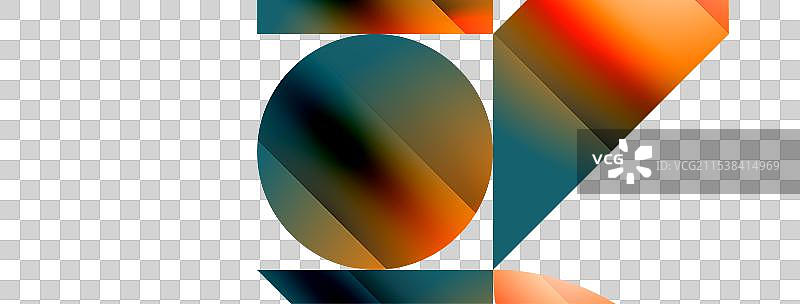 极简主义与渐变魅力的几何形状图片素材