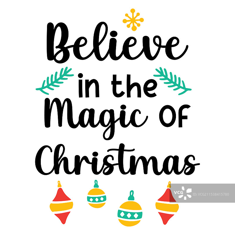 相信圣诞节的魔力 Cricut T恤图片素材