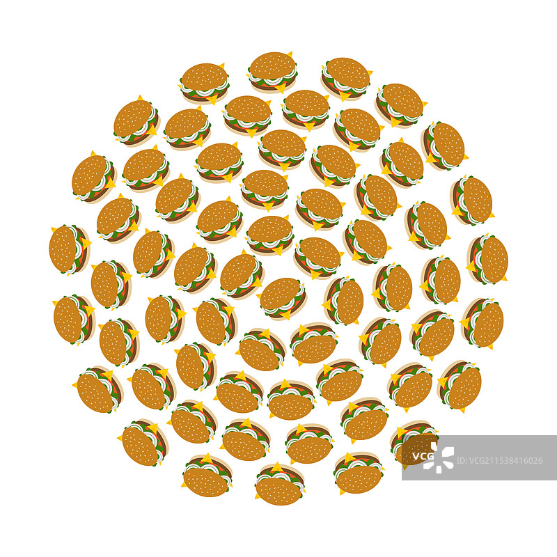 汉堡肉饼沙拉配番茄和洋葱片图片素材