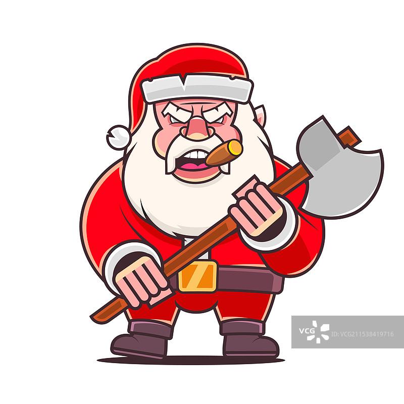 圣诞老人和糖果手杖，适合圣诞贺卡使用图片素材