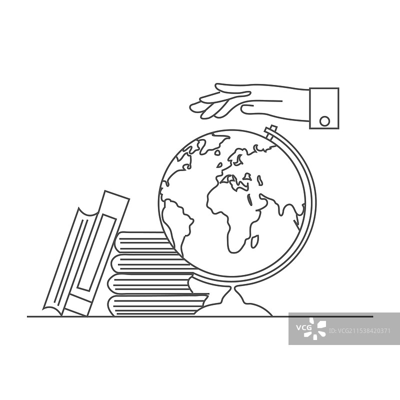 手掌伸展，握住地球仪图片素材