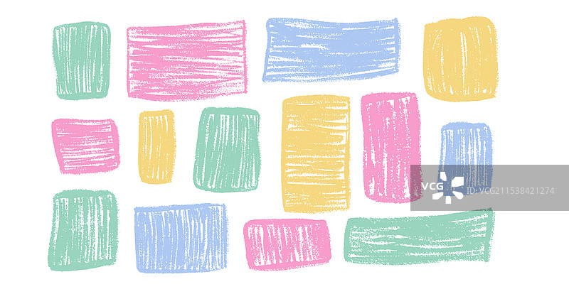 蜡笔矩形形状用于文本黑板空白图片素材