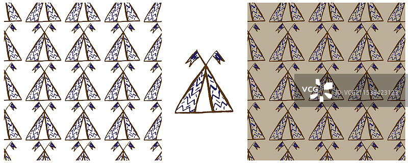 儿童用蜡笔绘制的画作打印集图片素材