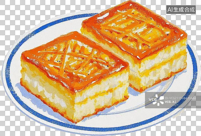 【AI数字艺术】一盘马蹄糕图片素材
