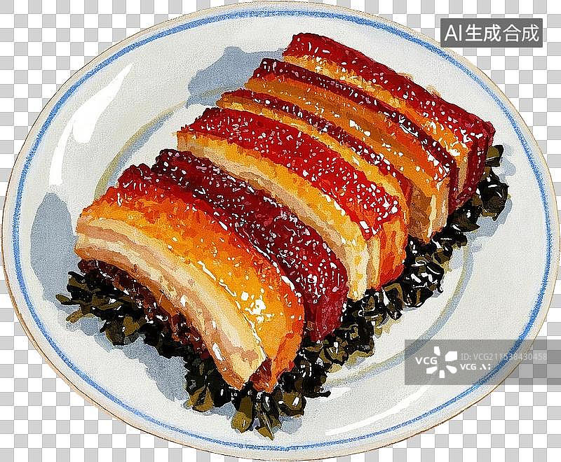 【AI数字艺术】一盘梅菜扣肉图片素材