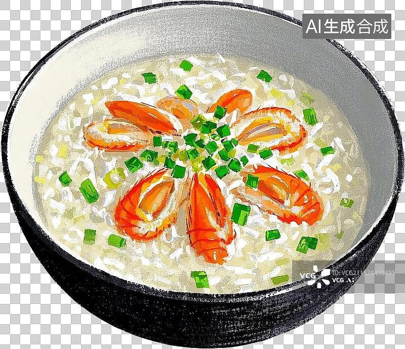 【AI数字艺术】一碗海鲜粥图片素材