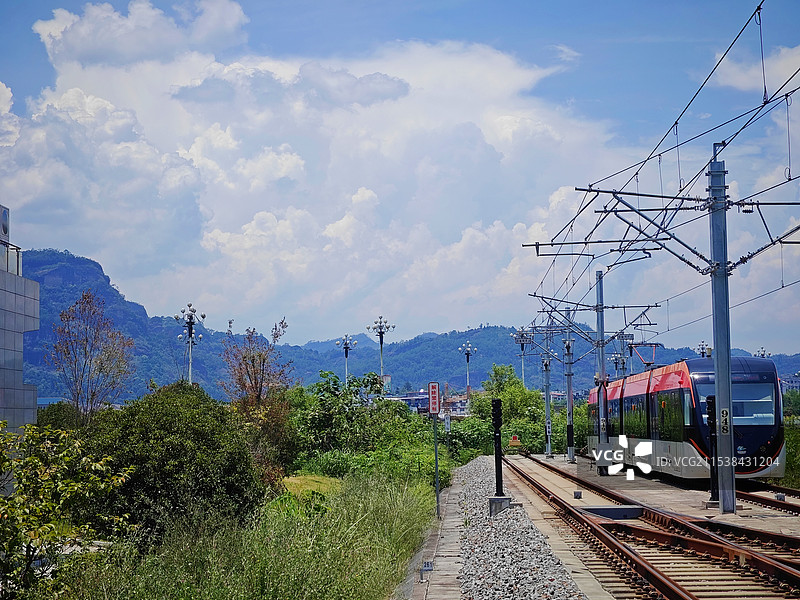武夷山特色轨道交通-有轨电车图片素材