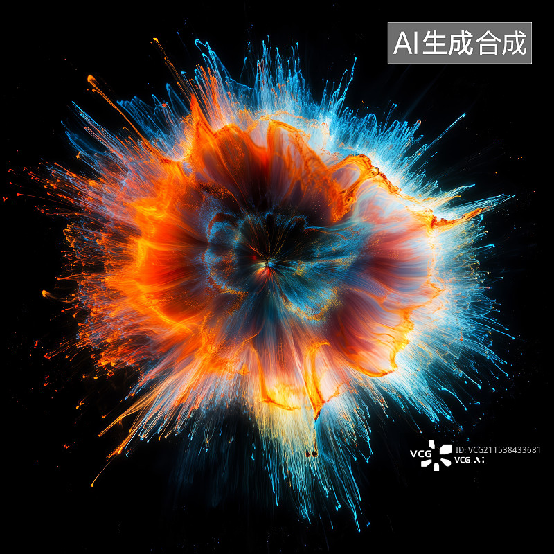 【AI数字艺术】星云在太空中特效场景图片素材