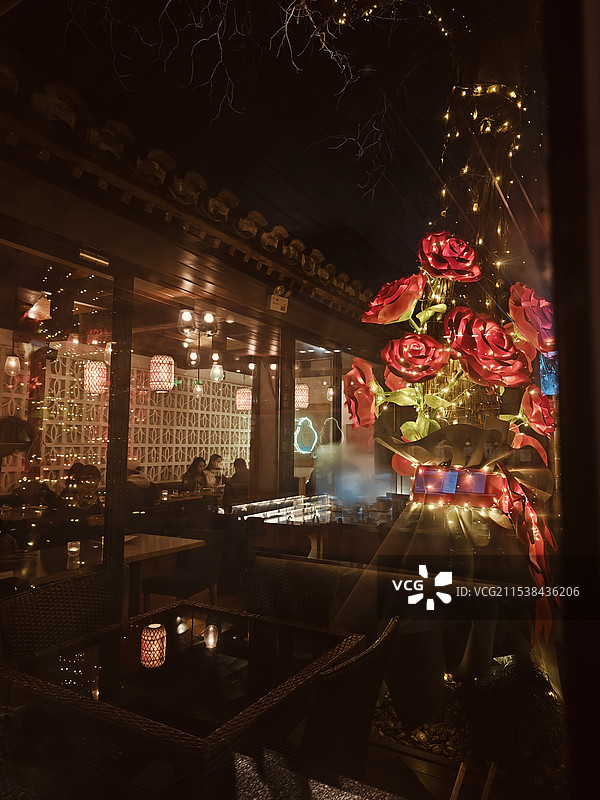 玫瑰花 室外装饰 北京胡同 四合院图片素材