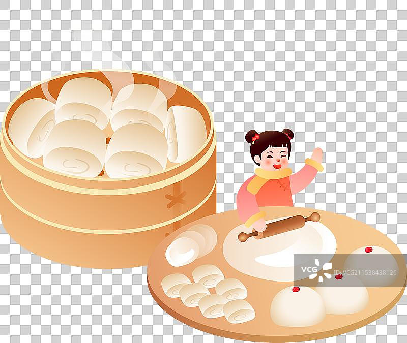 中国传统年俗腊月二十九  蒸馒头图片素材