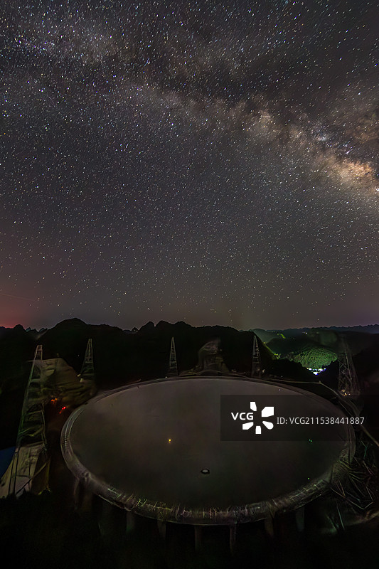 中国天眼FAST500米口径球面射电望远镜图片素材