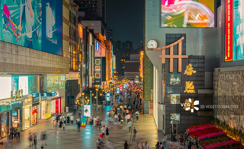 成都春熙路之夜图片素材