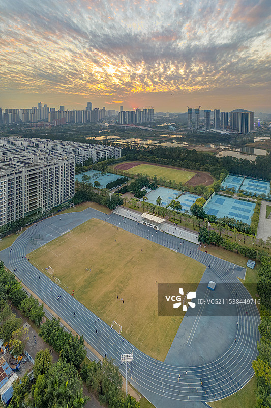 学校的晚霞图片素材