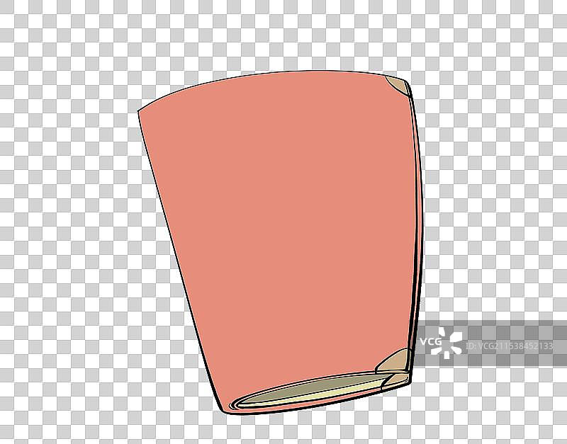 红色证件通知书卡通漫画元素图片素材